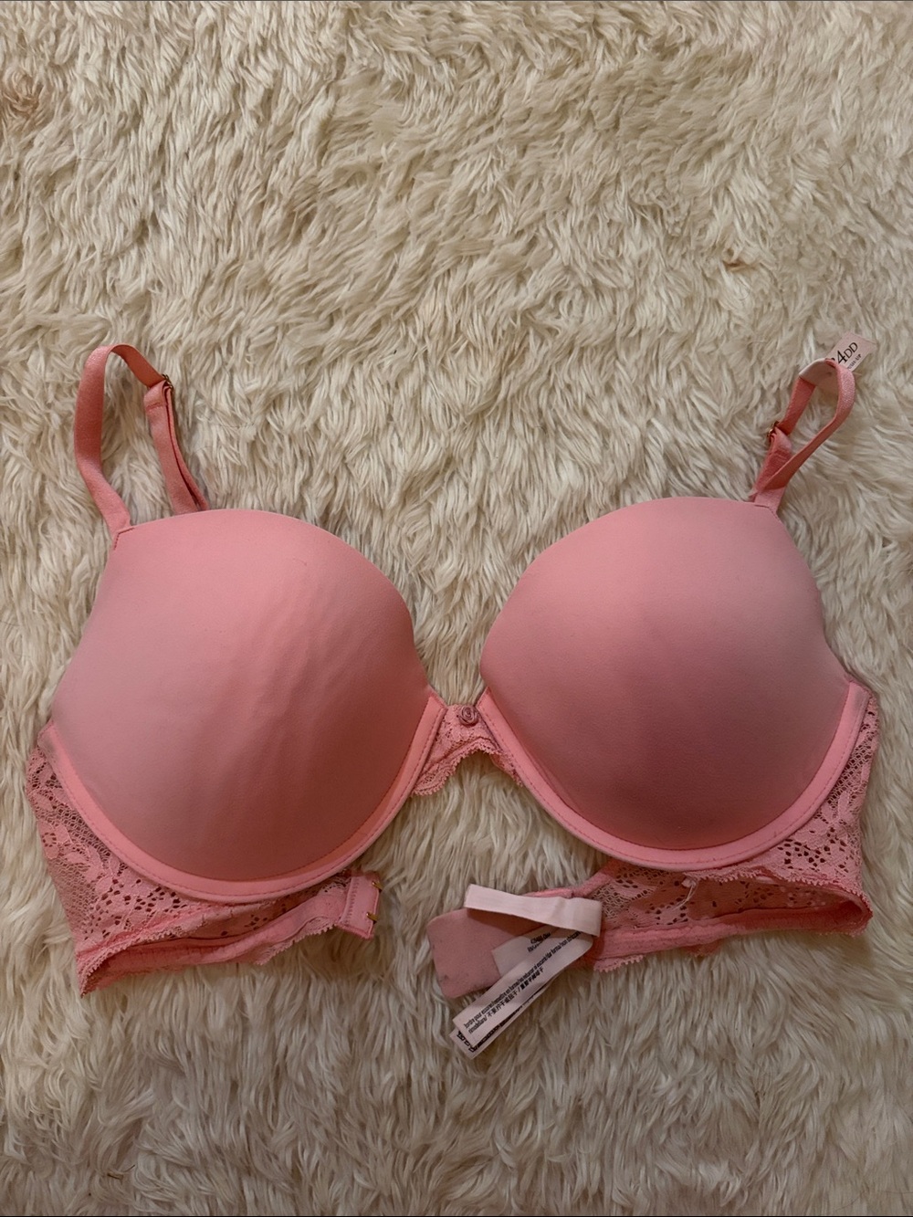 Victoria's Secret Pink Molded Lace-Trim Bra